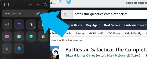 Screenshot of an Arc browser showing the "copy" icon. Screenshot of an Arc browser showing the "copy" icon.