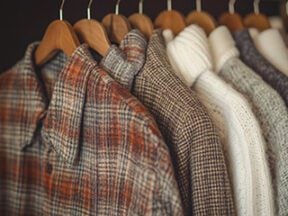 Photo of clothing on hangars