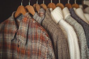 Photo of clothing on hangars