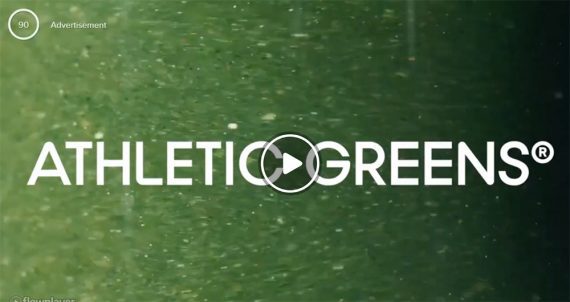 Screenshot of a streaming video ad by Athletic Greens Screenshot of a streaming video ad by Athletic Greens