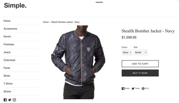Screenshot of Simple's product detail page Screenshot of Simple's product detail page