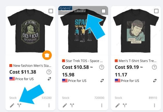 Screenshot showing the gray bar at the top of a t-shirt listing Screenshot showing the gray bar at the top of a t-shirt listing