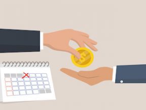 Salary payment illustration.