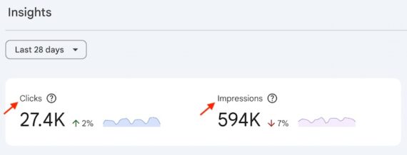 Screenshot of the top section in Insights Screenshot of the top section in Insights