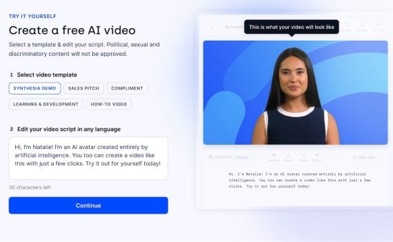 Home page of Synthesia Home page of Synthesia