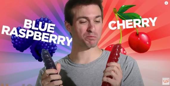 Screenshot of YouTube video: Vat19 - The World's Largest Gummy Worm. Screenshot of YouTube video: Vat19 - The World's Largest Gummy Worm.