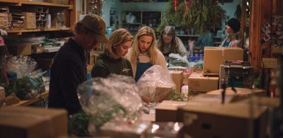 Photo of employees in a small shop-like business Photo of employees in a small shop-like business