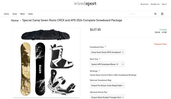 Screenshot of the bundle on Wiredsport's web page. Screenshot of the bundle on Wiredsport's web page.