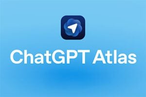 Web page with text reading "ChatGPT Atlas"