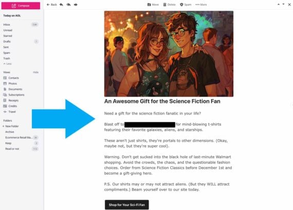 Screenshot of the ad Screenshot of the ad