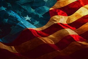 AI illustration of a U.S. flag
