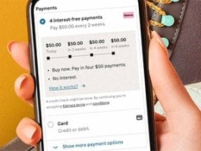 Screenshot of the Klarna shopping app