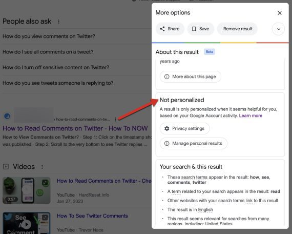 Screenshot of personalization settings Screenshot of personalization settings