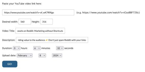 Screenshot of Michael Cottam's tool Screenshot of Michael Cottam's tool
