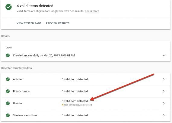 Screenshot of Google's Rich Results Test. Screenshot of Google's Rich Results Test.