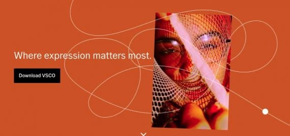 Home page of VSCO. Home page of VSCO.