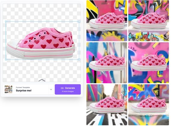 7 background images with the same pink tennis shoes 7 background images with the same pink tennis shoes