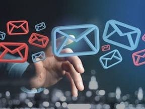 Illustration of email on a laptop computer