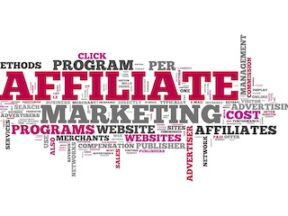 Word cloud around the term "affiliate marketing"