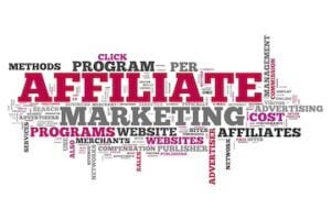 Word cloud around the term "affiliate marketing"