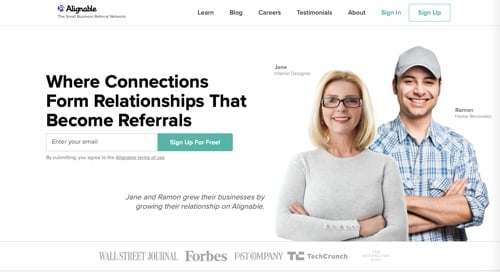 Home page of Alignable