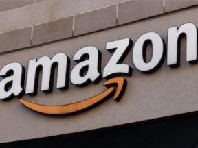 Amazon logo on a building