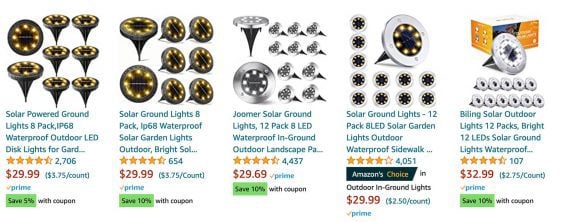 Private labeled solar lights listed on Amazon Private labeled solar lights listed on Amazon