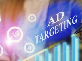 Illustration of the words "Ad Targets" on a column graph