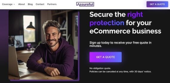 Home page of Assureful Assureful home page