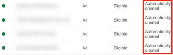 Screenshot of a AI Max performance report