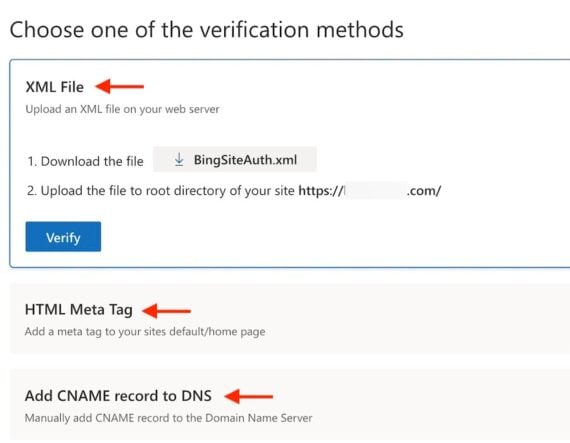 Screenshot of the the verification page on Webmaster Tools Screenshot of the the verification page on Webmaster Tools