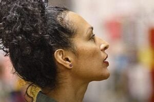 Screenshot from the McKinsey report of a female a grocery store