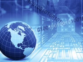 Iluustration concept of digital activity on a globe