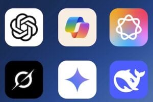 6 genAI icons on a smartphone screen