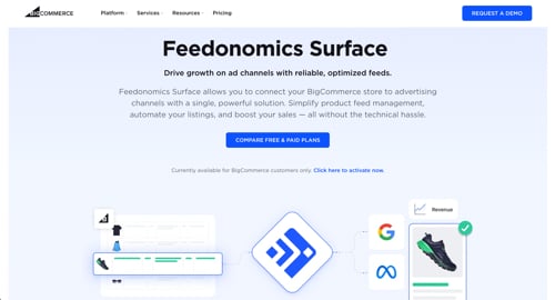 Home page of Feedonomics Surface Home page of Feedonomics Surface