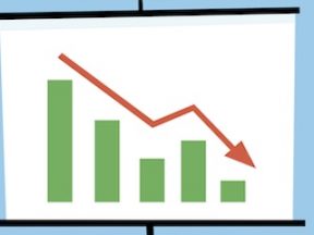 Illustration of a declining graph