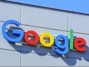 Google logo on a building