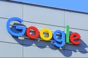 Google logo on a building