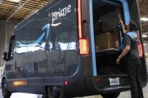 Image from Amazon of an electric delivery vehicle