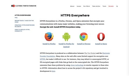 Electronic Frontier Foundation - HTTPS Everywhere