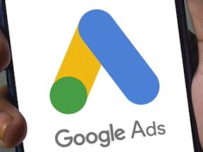 Google Ads logo on a smartphone screen