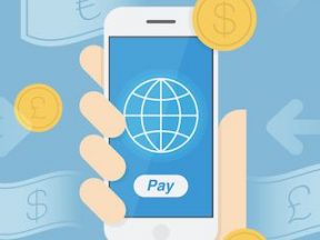 Illustration of a smartphone with "Pay" on the screen