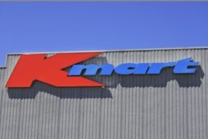 Kmart logo on a building in Perth, Australia