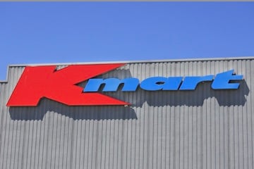 Kmart logo on a building in Perth, Australia
