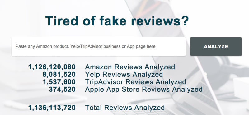 Fakespot is an example of a service that detects potential fake reviews. 