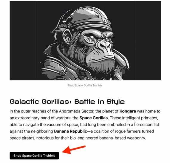 Screenshot of the second post (a comment) on X to the "Galactic Gorillas" article post.