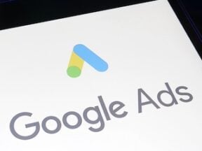 Google Ads logo on a smartphone