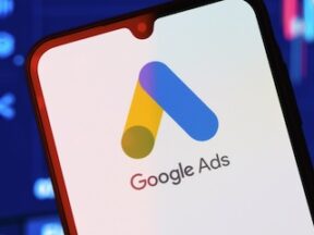 Google Ads logo on a smartphone screen