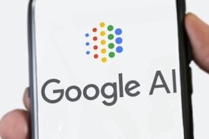 Logo of Google AI on a smartphone screen