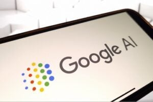 Google AI logo on a smartphone